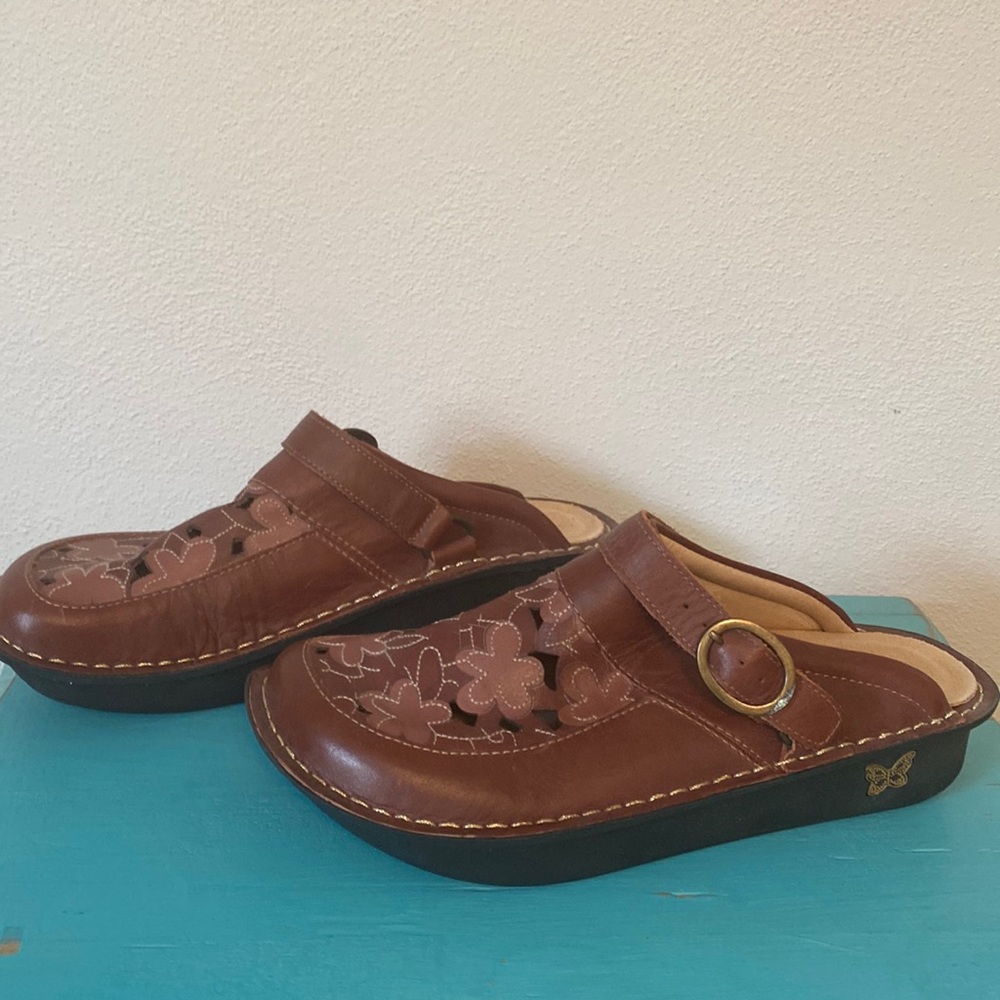 Cute floral Algeria clogs! Size 41. Excellent condition, never worn.